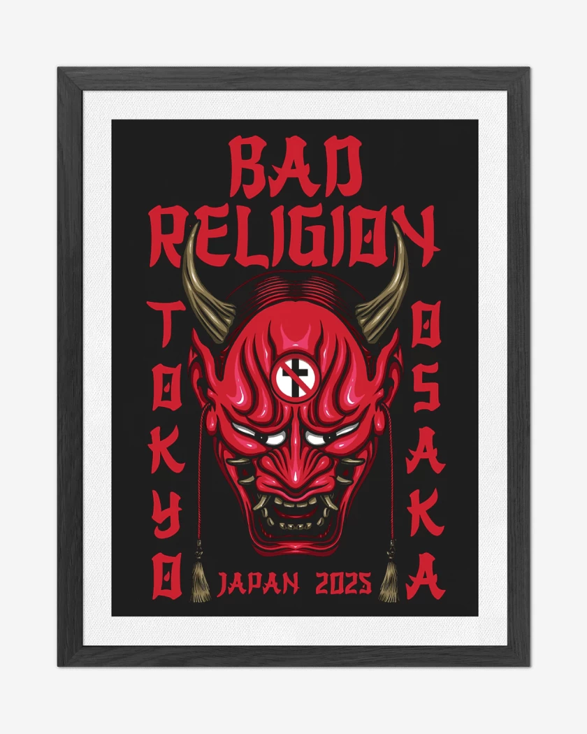 Cuadro decorativo Negro de Bad Religion Japan