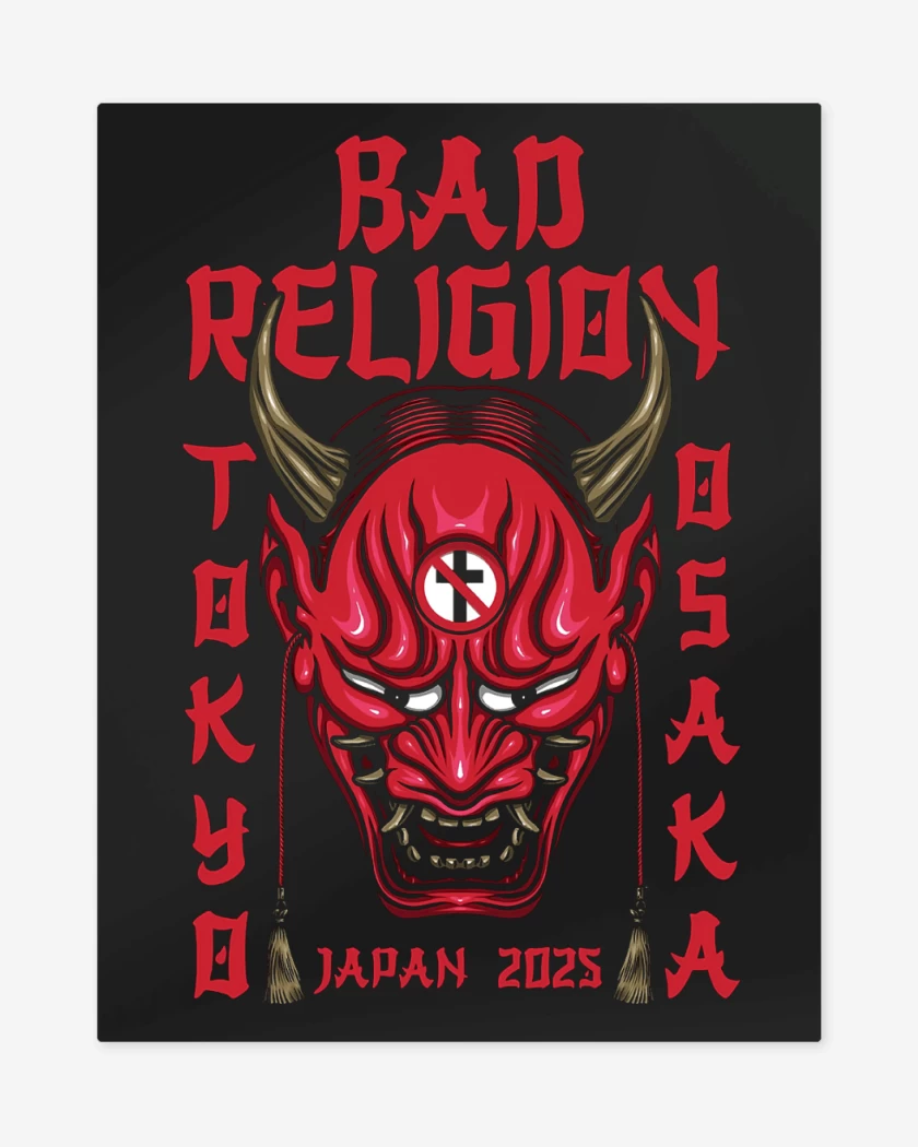 Print metalico Negro de Bad Religion Japan