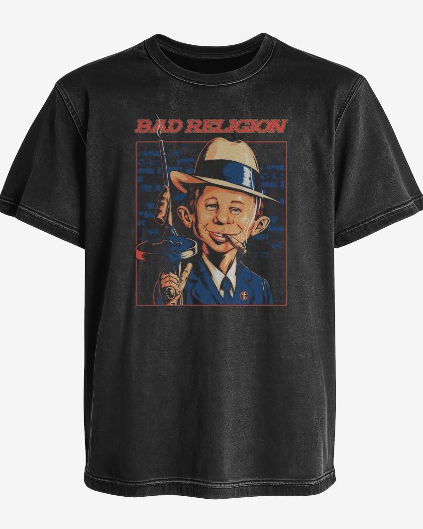 Polera desgastada Negro de MAD Religion 