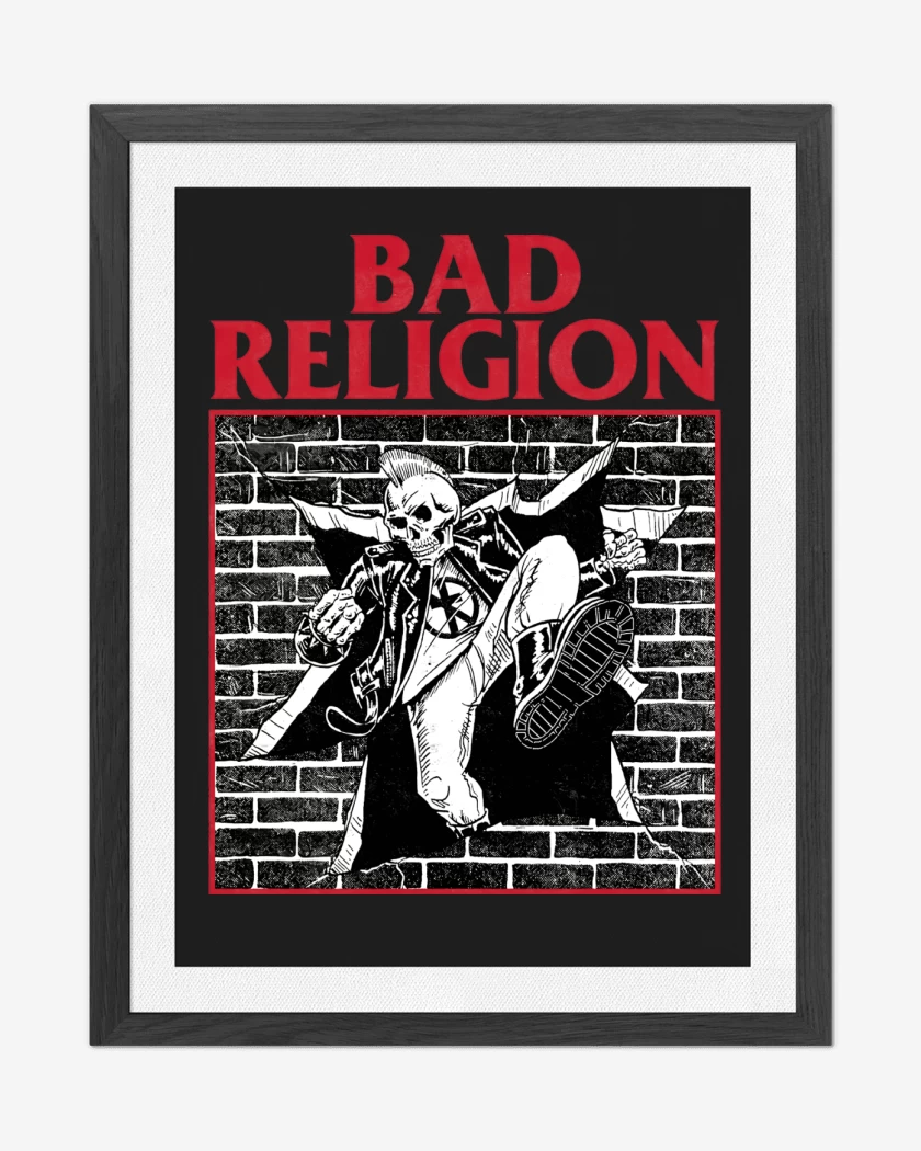 Cuadro decorativo Negro de Bad Religion Break the Wall