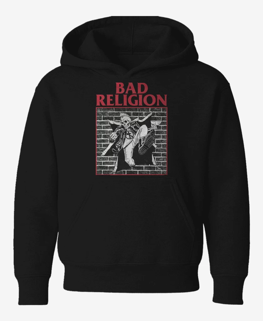 Poleron de niño Negro de Bad Religion Break the Wall