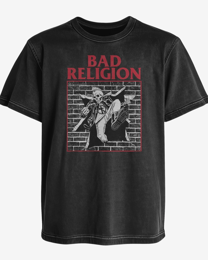 Polera desgastada Bad Religion Break the Wall