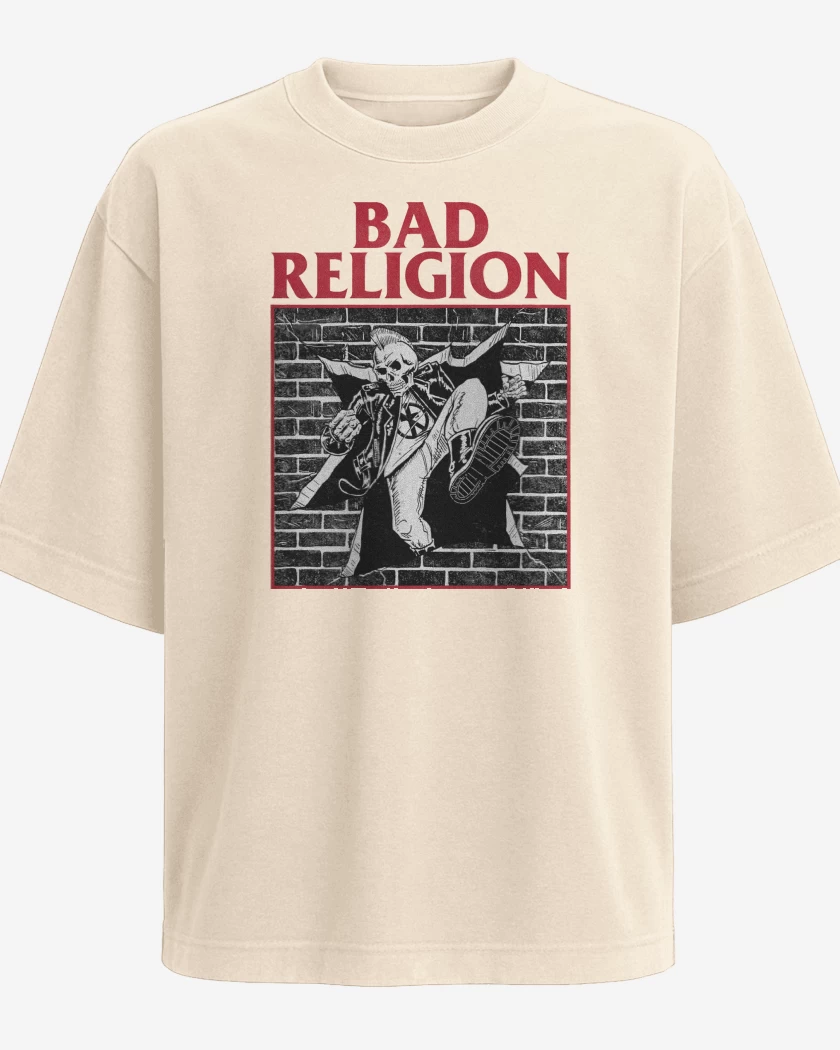 Polera Oversize Bad Religion Break the Wall