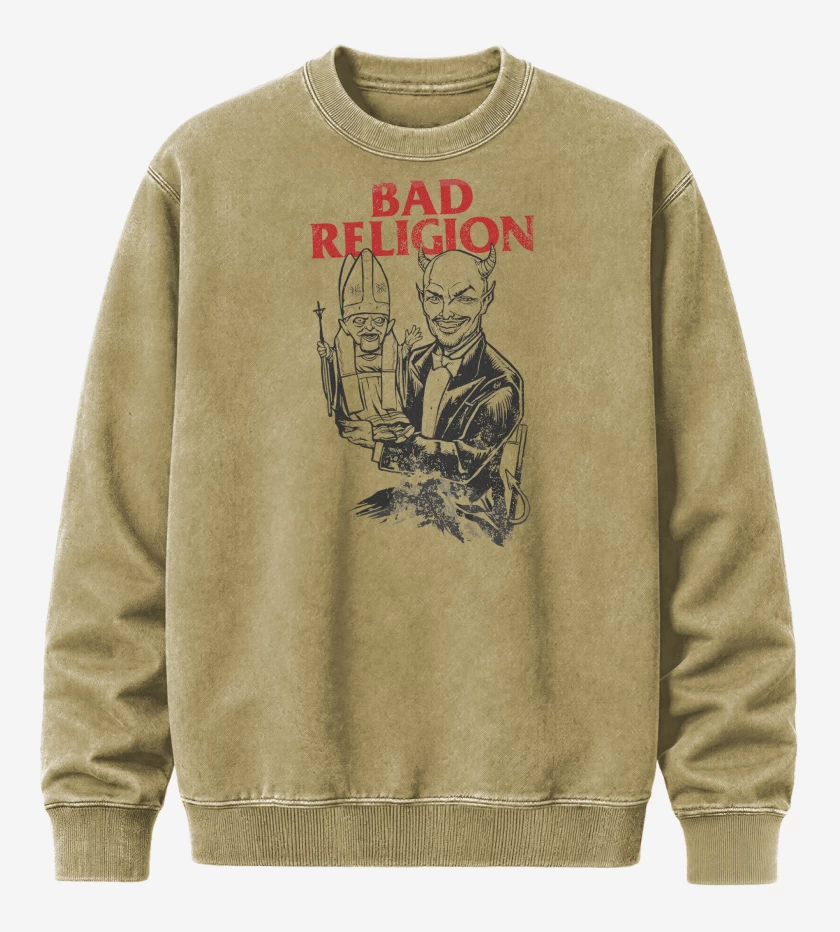 Poleron Polo Acid Wash Beige de Bad Religion Puppet