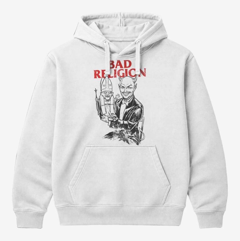 Polerón Canguro Blanco de Bad Religion Puppet
