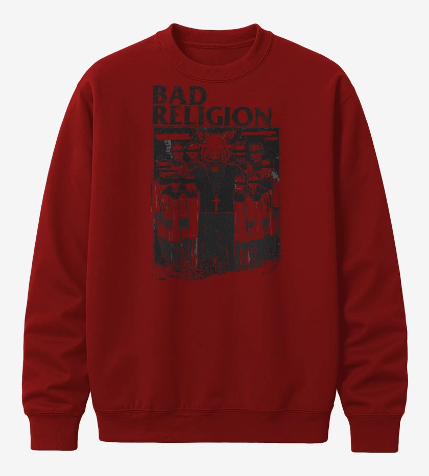 Poleron polo Rojo de Bad Religion Pig