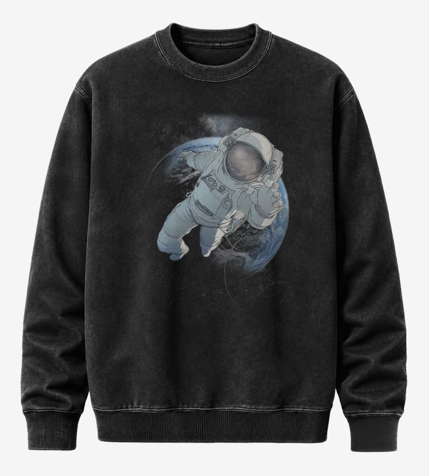 Poleron Polo Acid Wash Negro de Espcaciofull color
