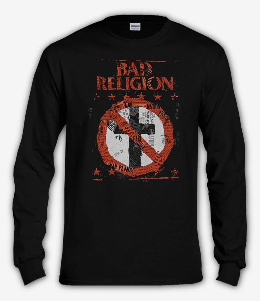 Polera manga larga Negro de Bad Religion Cruz