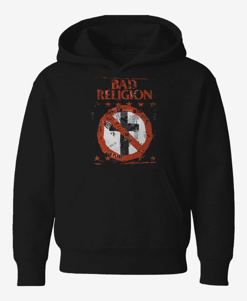 Poleron de niño Negro de Bad Religion Cruz
