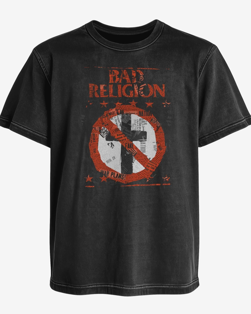 Polera desgastada Bad Religion Cruz