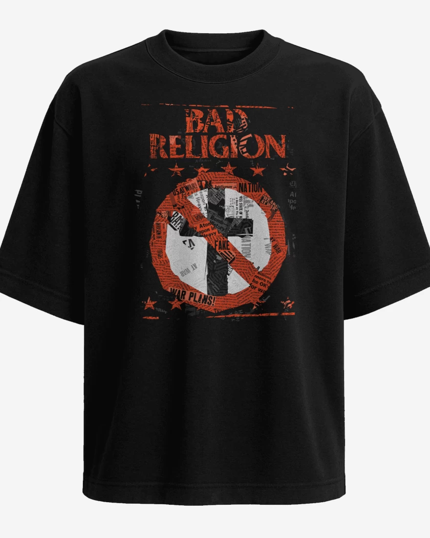 Polera Oversize Bad Religion Cruz