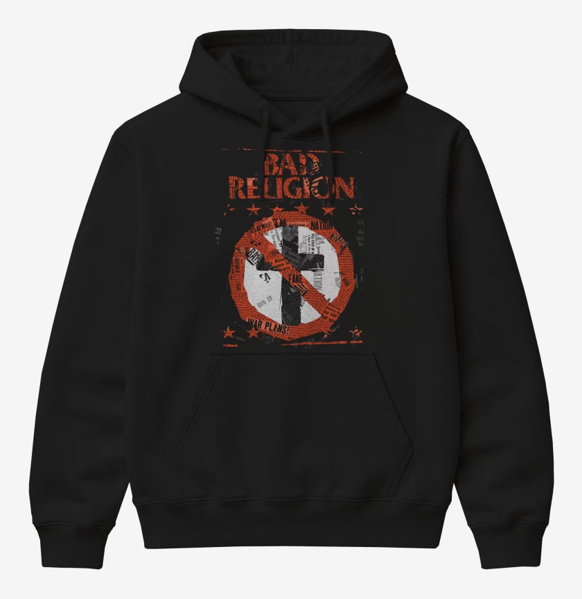 Poleron Canguro básico Bad Religion Cruz