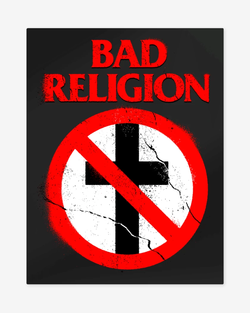 Print metalico Negro de Bad Religion