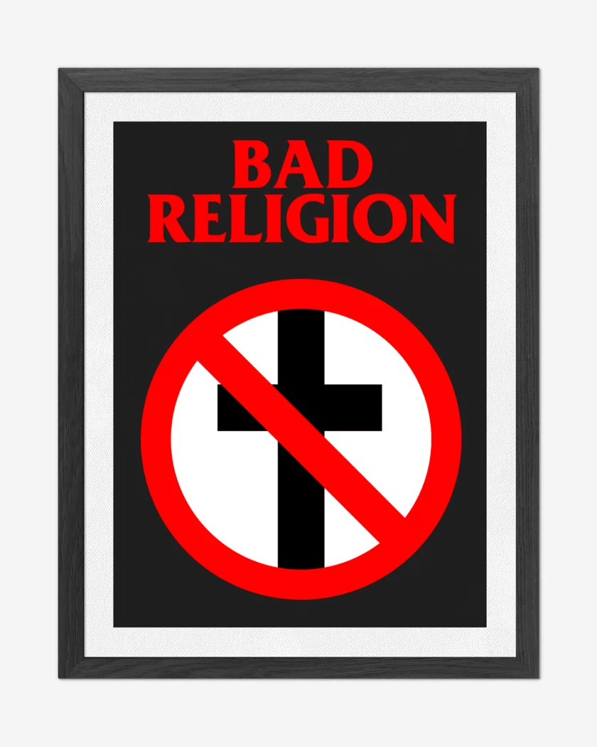 Cuadro decorativo Negro de Bad Religion Logo