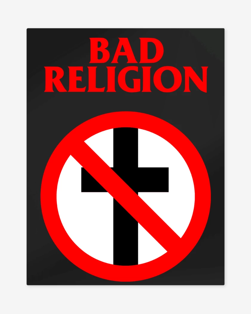 Print metalico Negro de Bad Religion Logo
