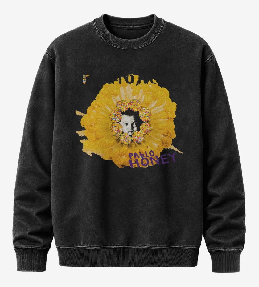 Poleron Polo Acid Wash Negro de Pablo Honey