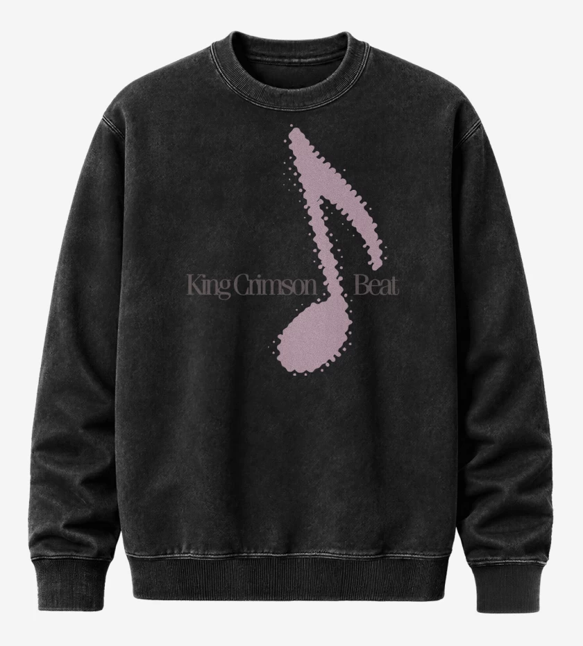 Poleron Polo Acid Wash Negro de King Crimson Beat