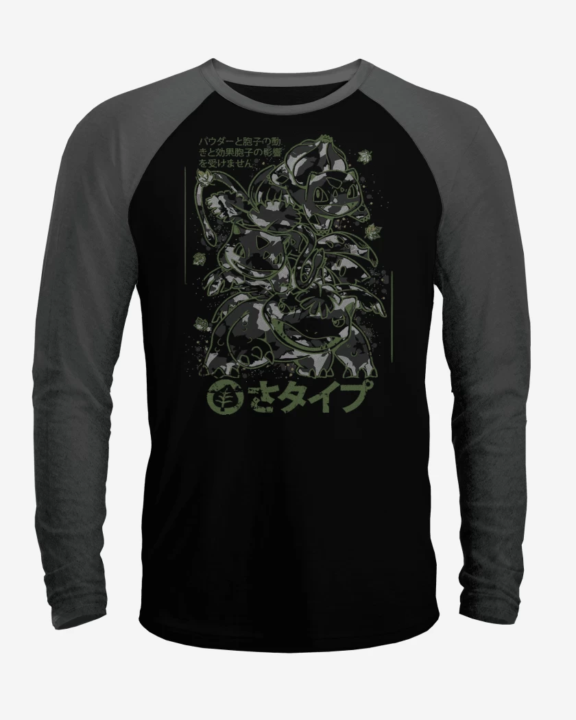 Polera Raglan Negro / Negro Heather de Team Planta
