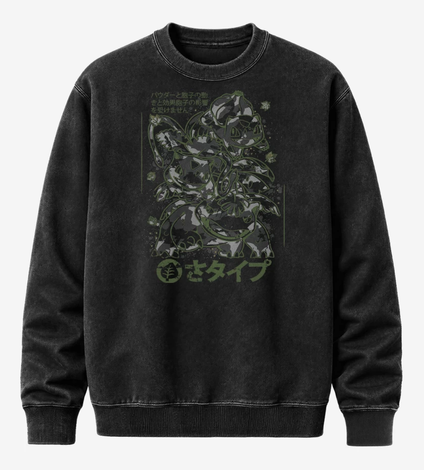 Poleron Polo Acid Wash Negro de Team Planta