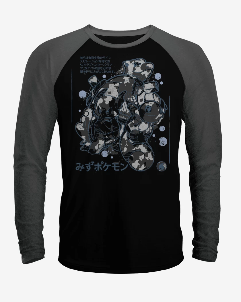 Polera Raglan Negro / Negro Heather de Team Agua