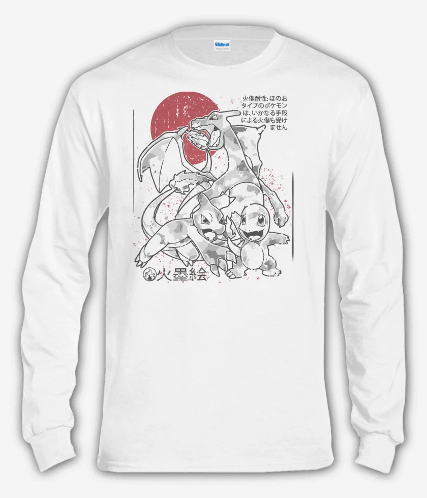 Polera manga larga Blanco de Team Fuego