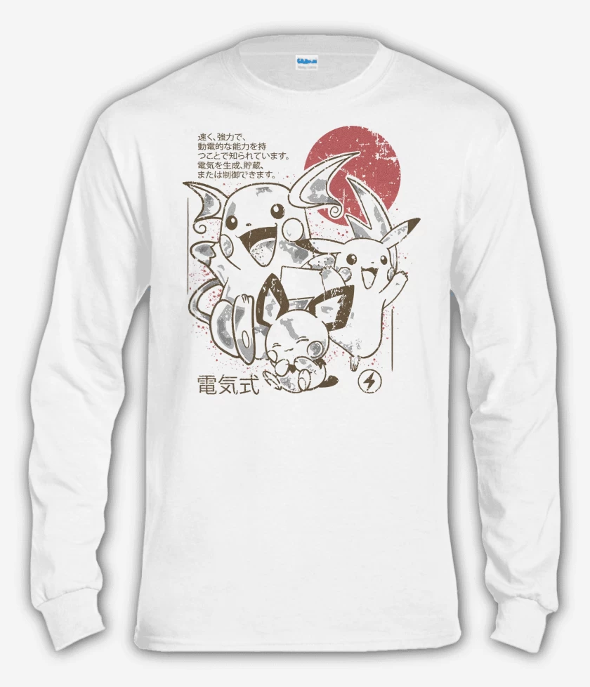 Polera manga larga Blanco de Team Electricidad 