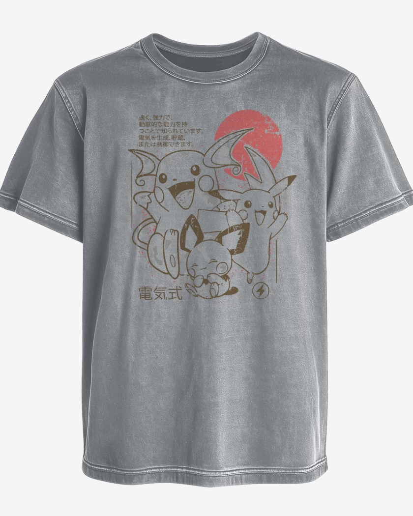 Polera desgastada Gris Melange de Team Electricidad 