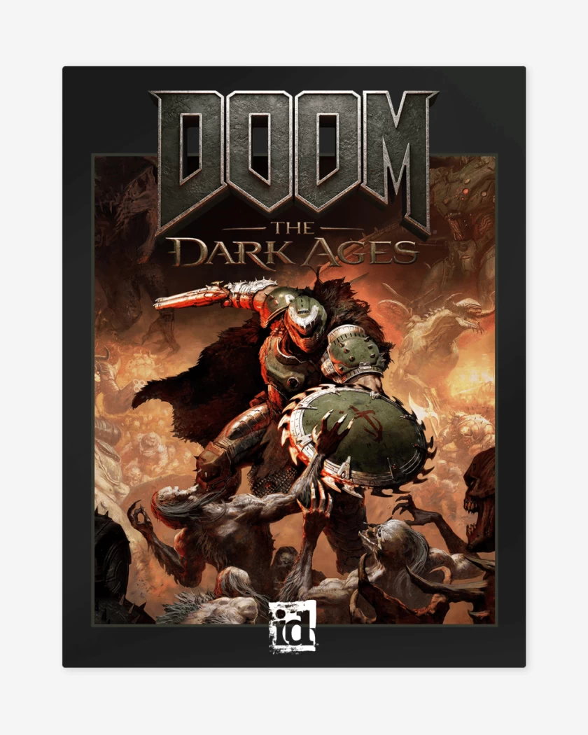 Print metalico Negro de Doom The Dark Ages