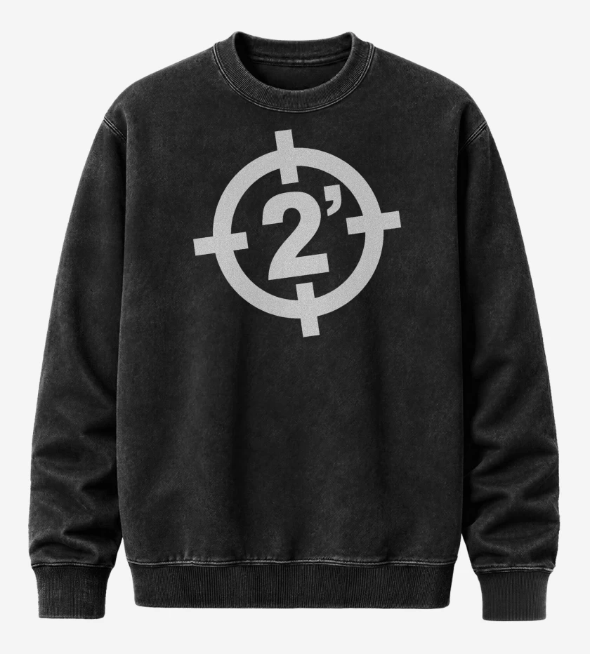 Poleron Polo Acid Wash Negro de 2 minutos 