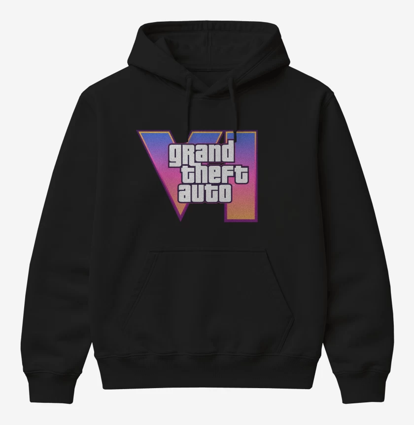 Poleron Canguro básico Negro de GTA VI