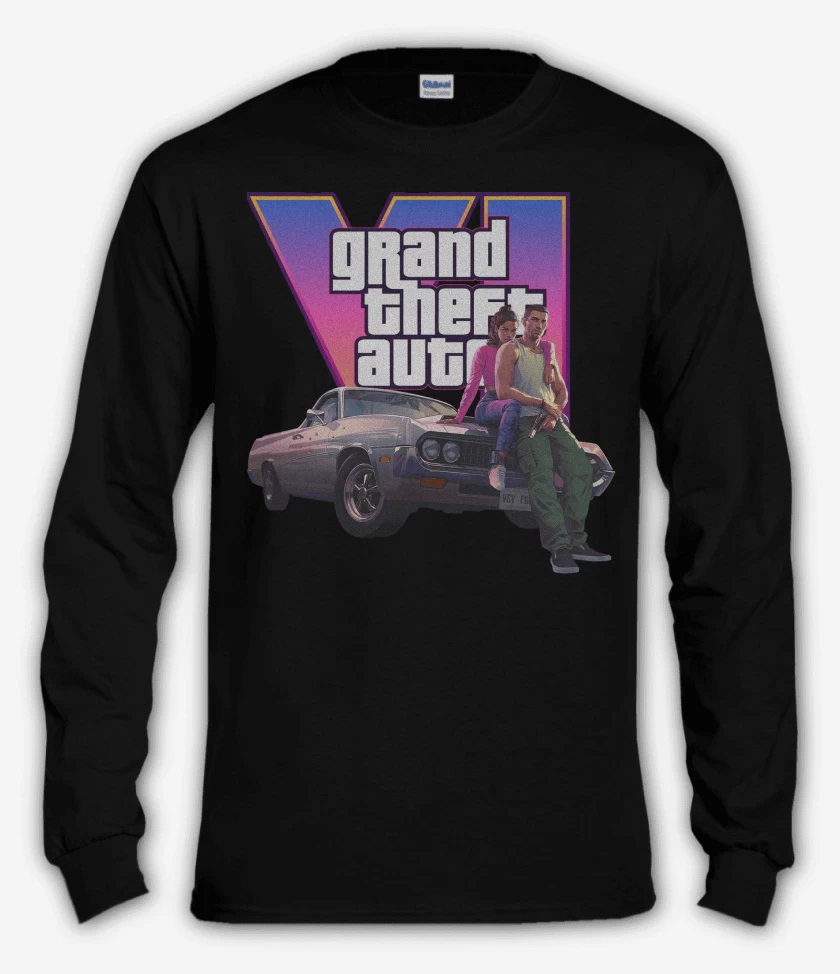 Polera manga larga GTA VI Jason & Lucia