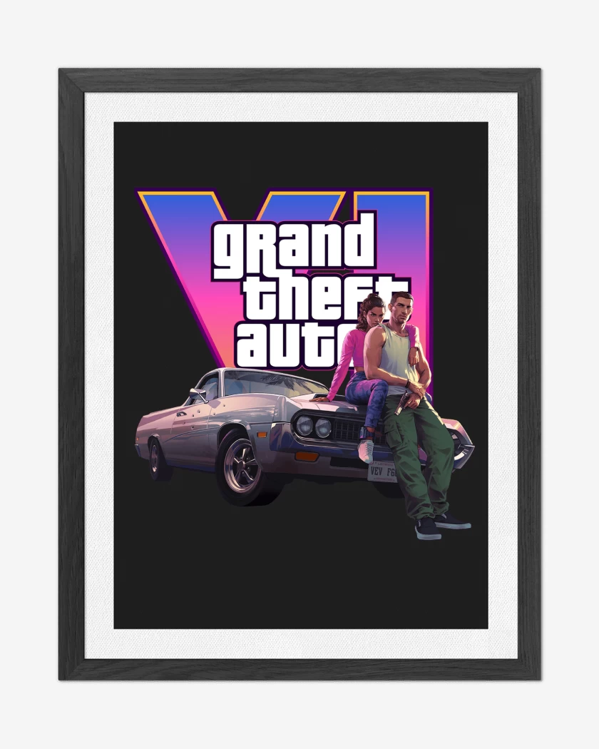 Cuadro decorativo GTA VI Jason & Lucia