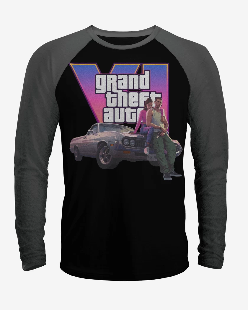 Polera Raglan GTA VI Jason & Lucia