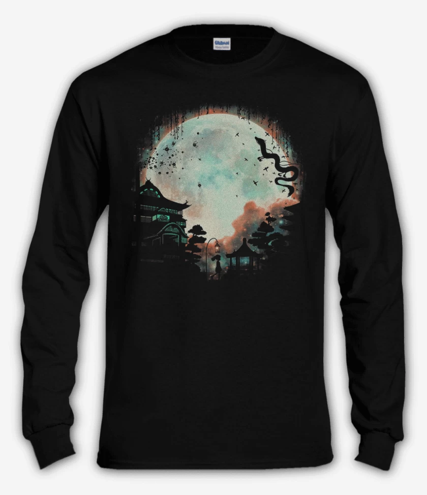 Polera manga larga Negro de Shihiro full color