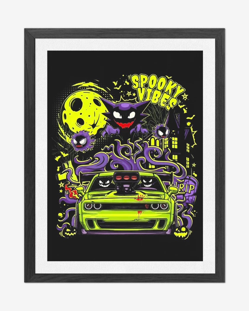 Cuadro decorativo Negro de Gengar cars