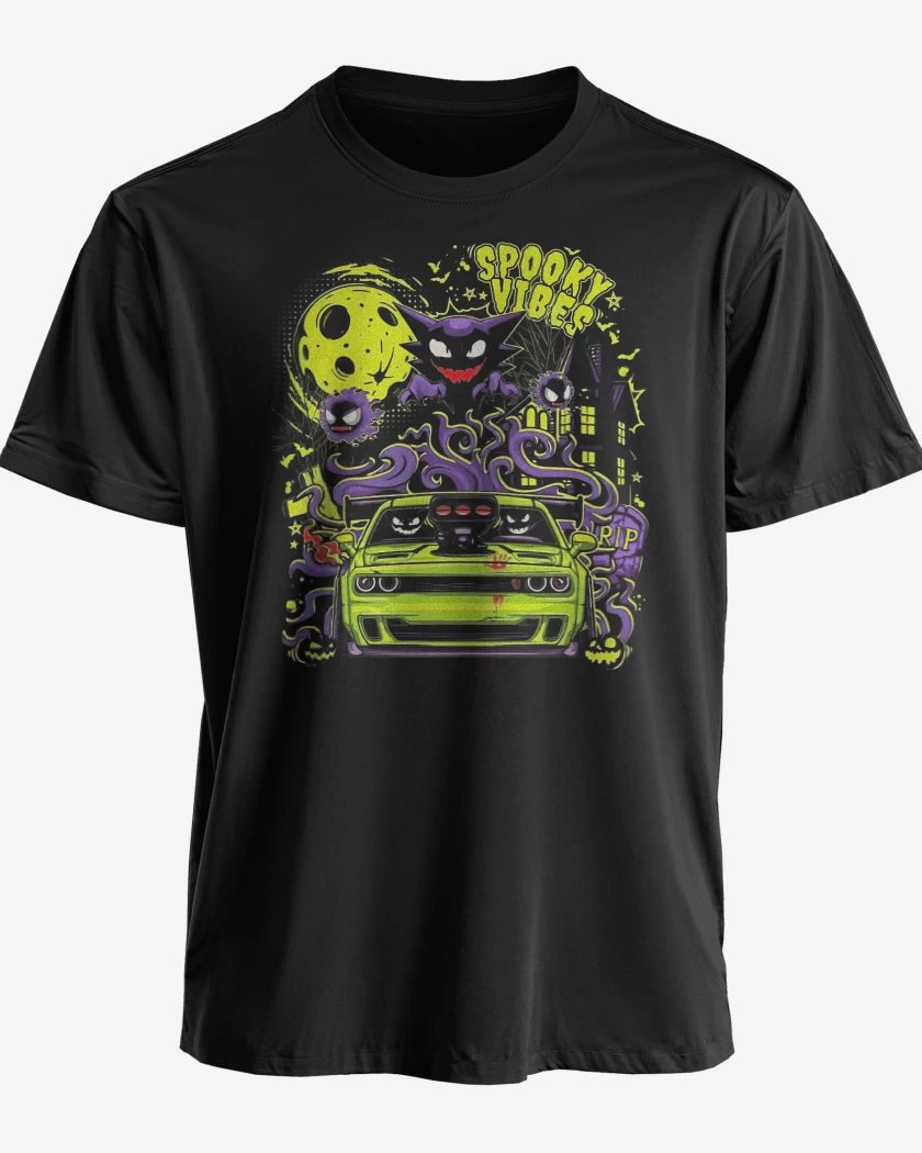 Polera premium Negro de Gengar cars