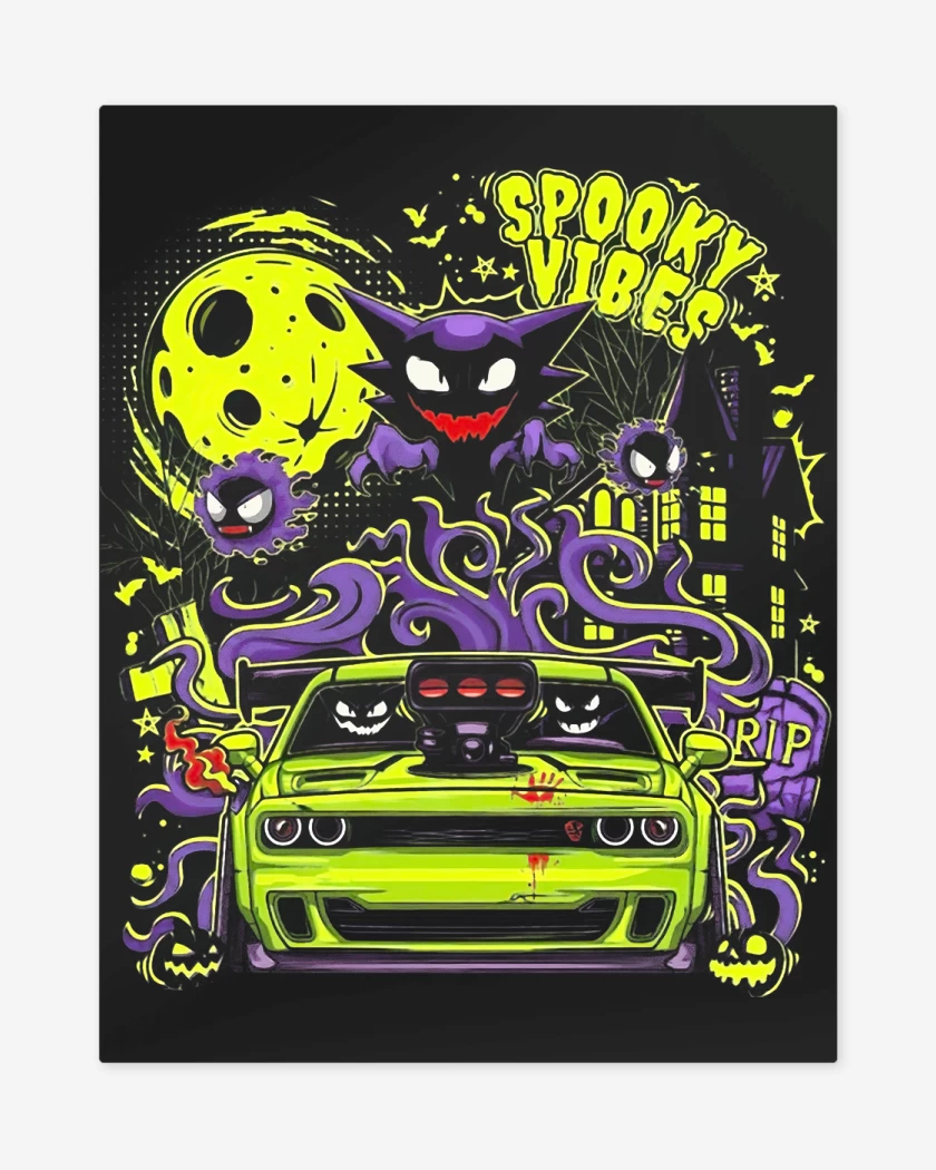 Print metalico Negro de Gengar cars