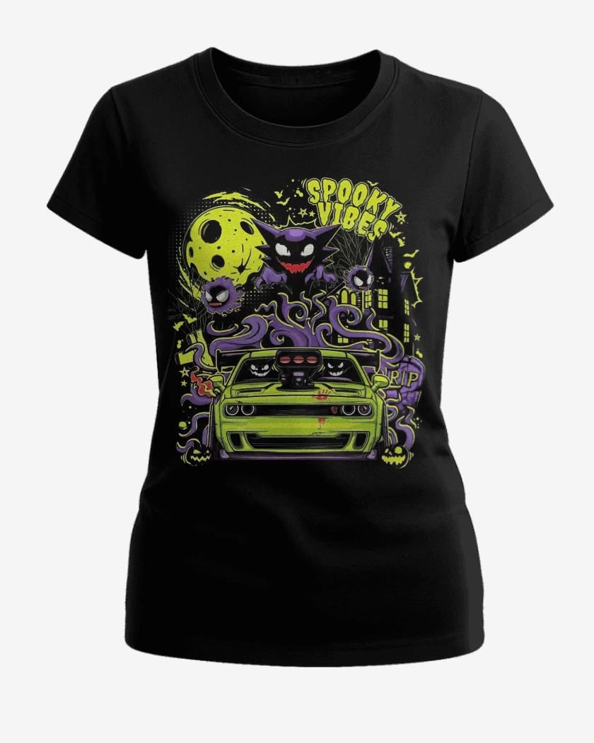 Polera de Mujer Negro de Gengar cars