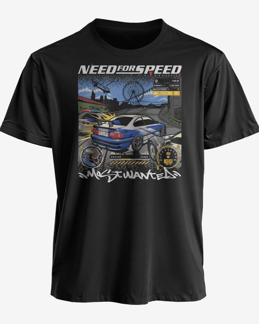 Polera premium Negro de Most Wanted
