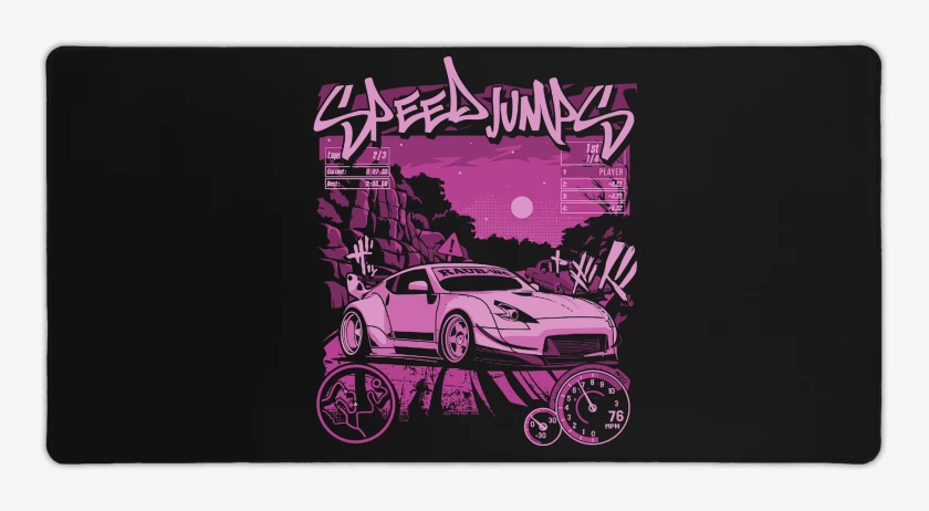 Mouse pad Gamer Negro de Speed Porsche