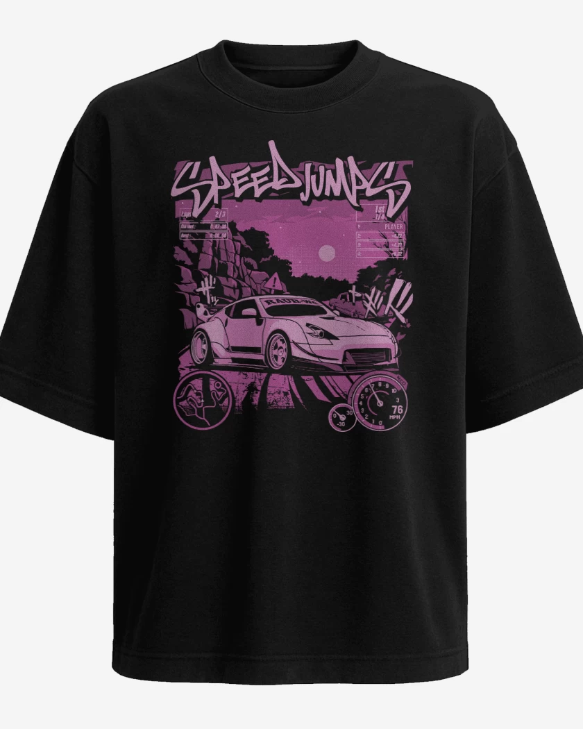 Polera Oversize Negro de Speed Porsche