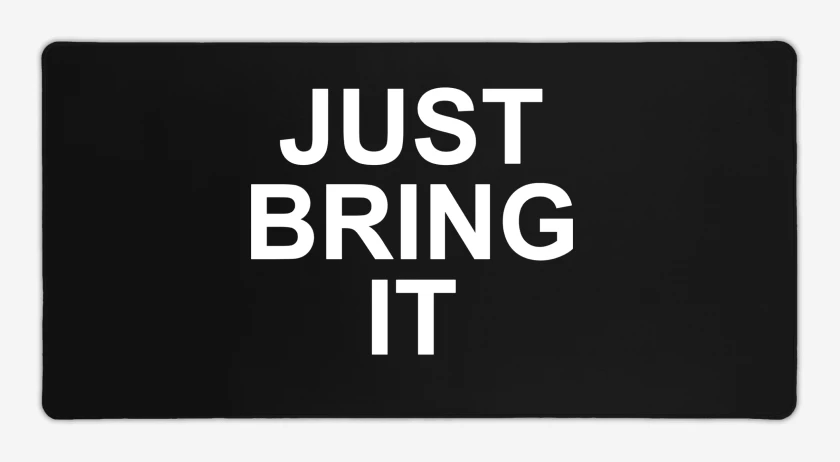 Mouse pad Gamer Negro de The Rock Just Bring It