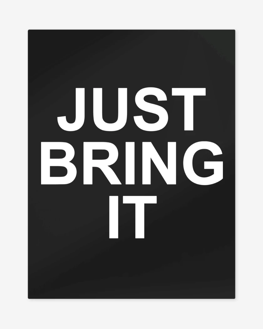 Print metalico Negro de The Rock Just Bring It