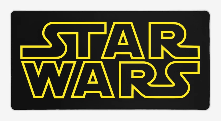 Mouse pad Gamer Negro de Star Wars Logo