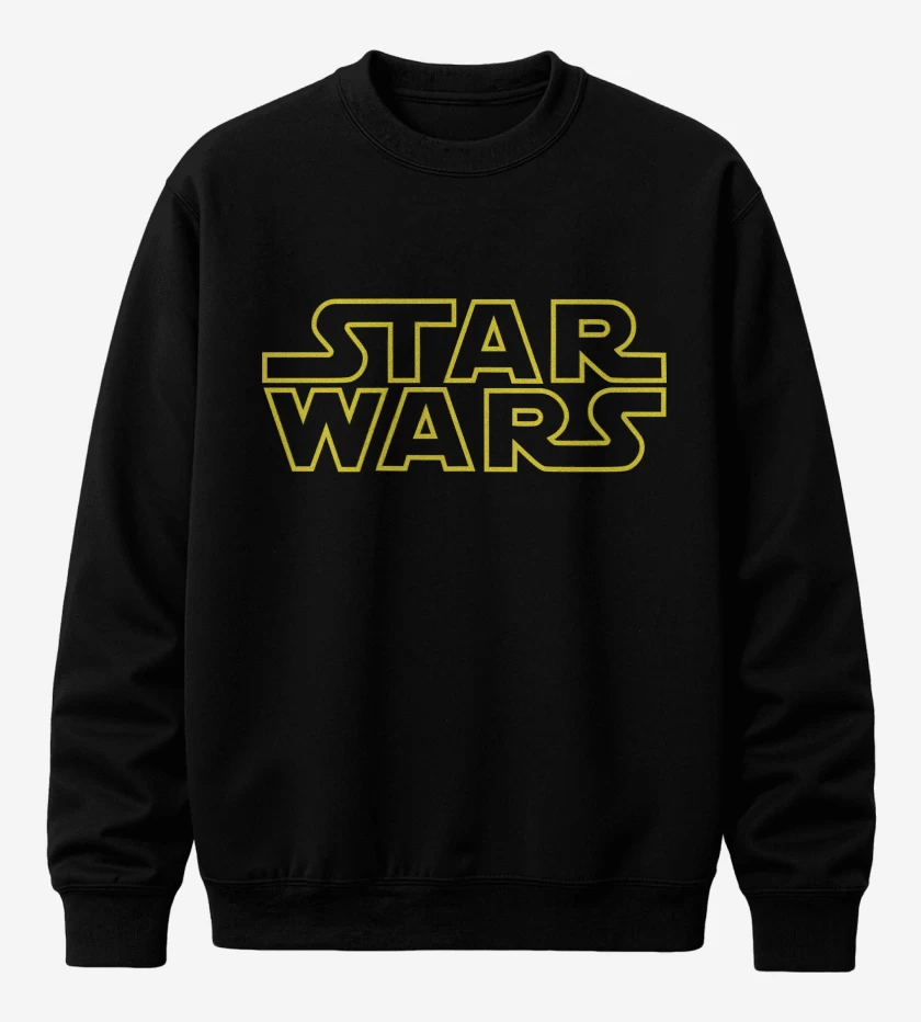 Poleron polo Negro de Star Wars Logo
