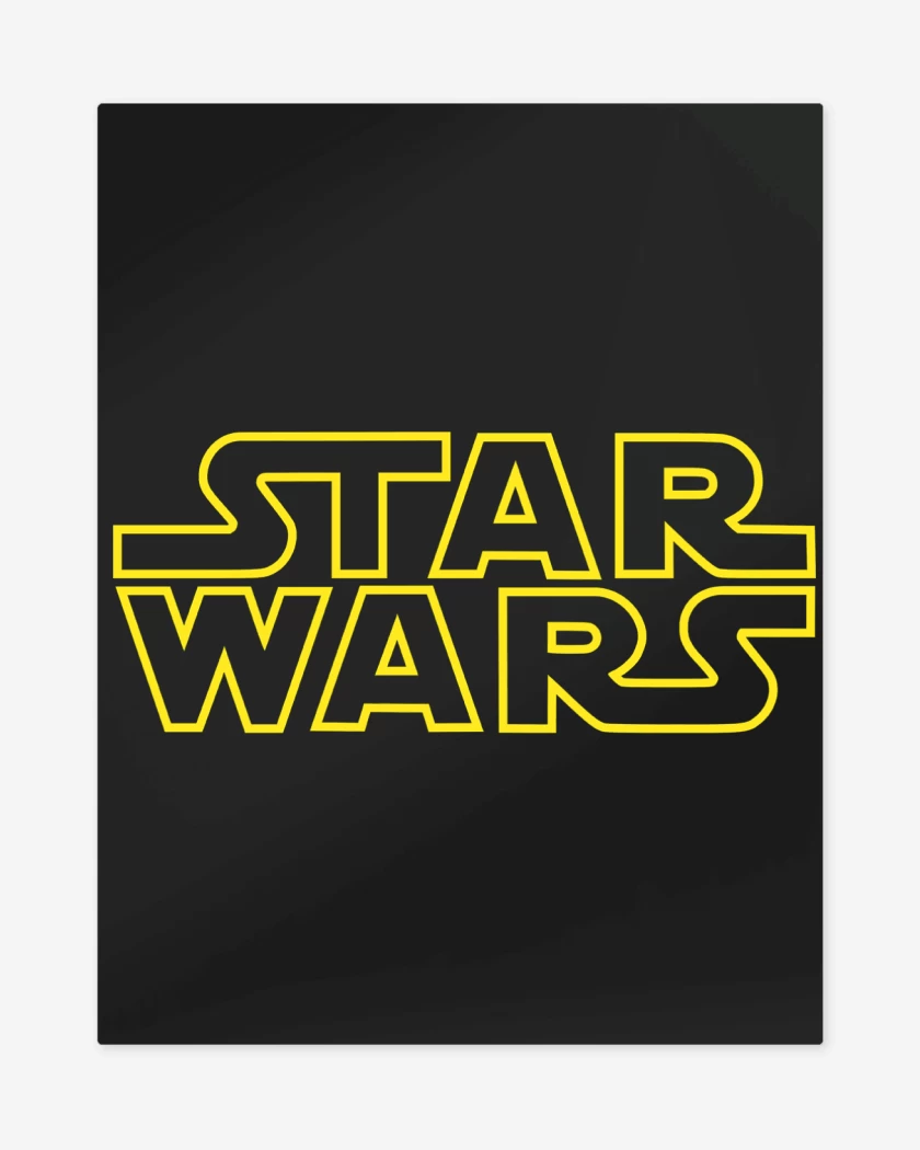 Print metalico Negro de Star Wars Logo