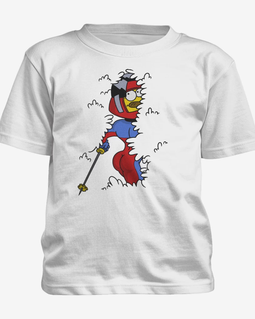 Polera de niño Blanco de Estupido y Sensual Flanders