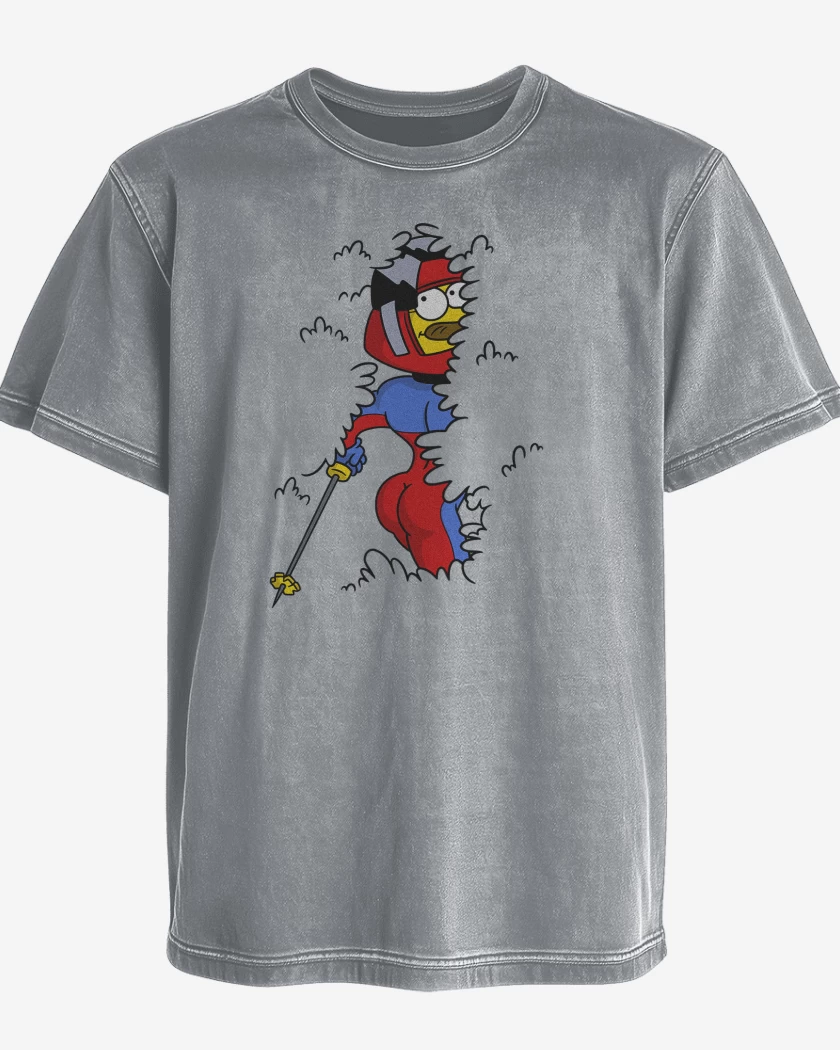 Polera desgastada Gris Melange de Estupido y Sensual Flanders