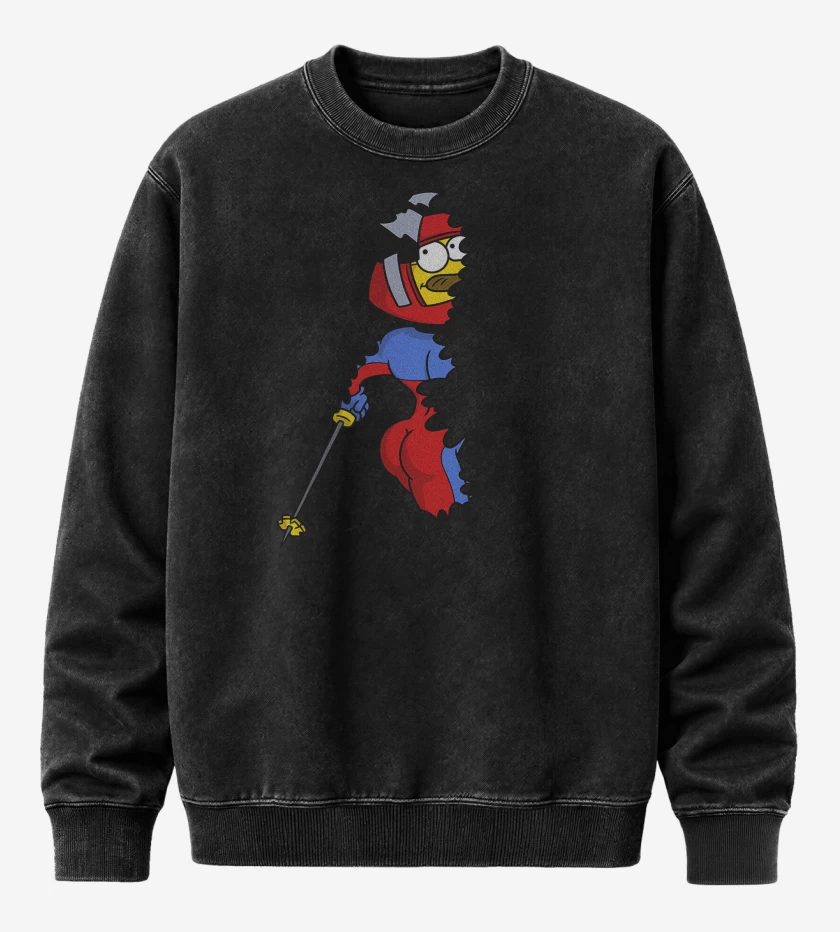 Poleron Polo Acid Wash Negro de Estupido y Sensual Flanders
