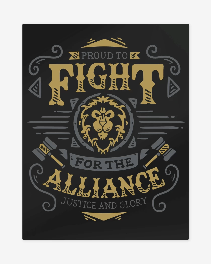 Print metalico Negro de Fight for the Alliance